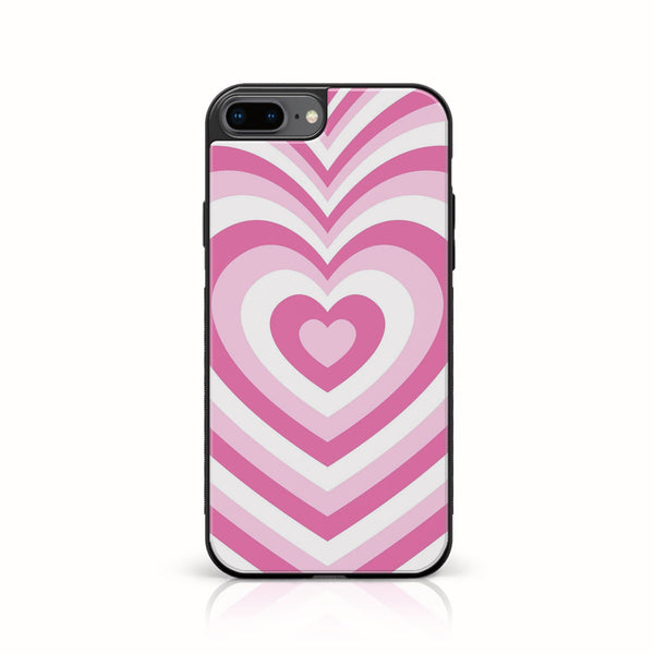 iPhone 8 Plus- Heart Beat Series Design 3  - Premium Printed Glass soft Bumper shock Proof Case  CS-20241