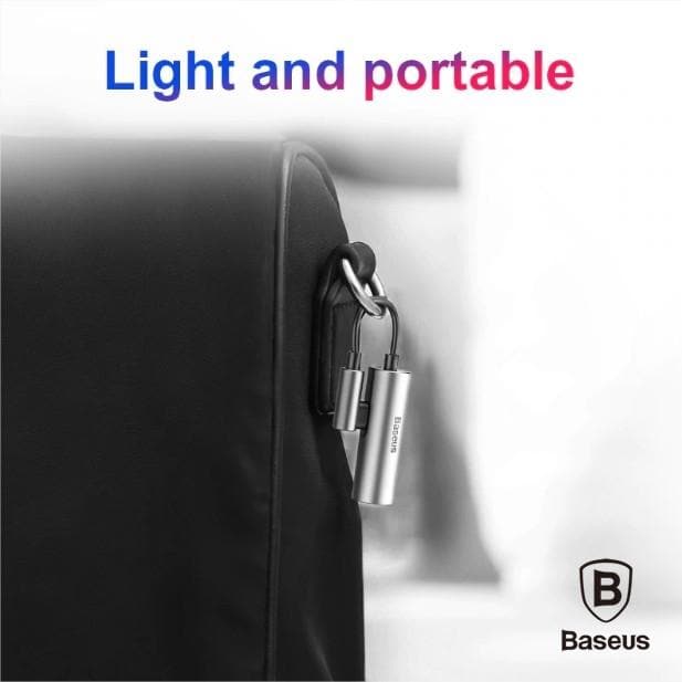 Baseus 2 in 1 Dual iPhone Male to 3.5mm Music+iPhone Female Fast Charging Adapter - Phonecase.PK