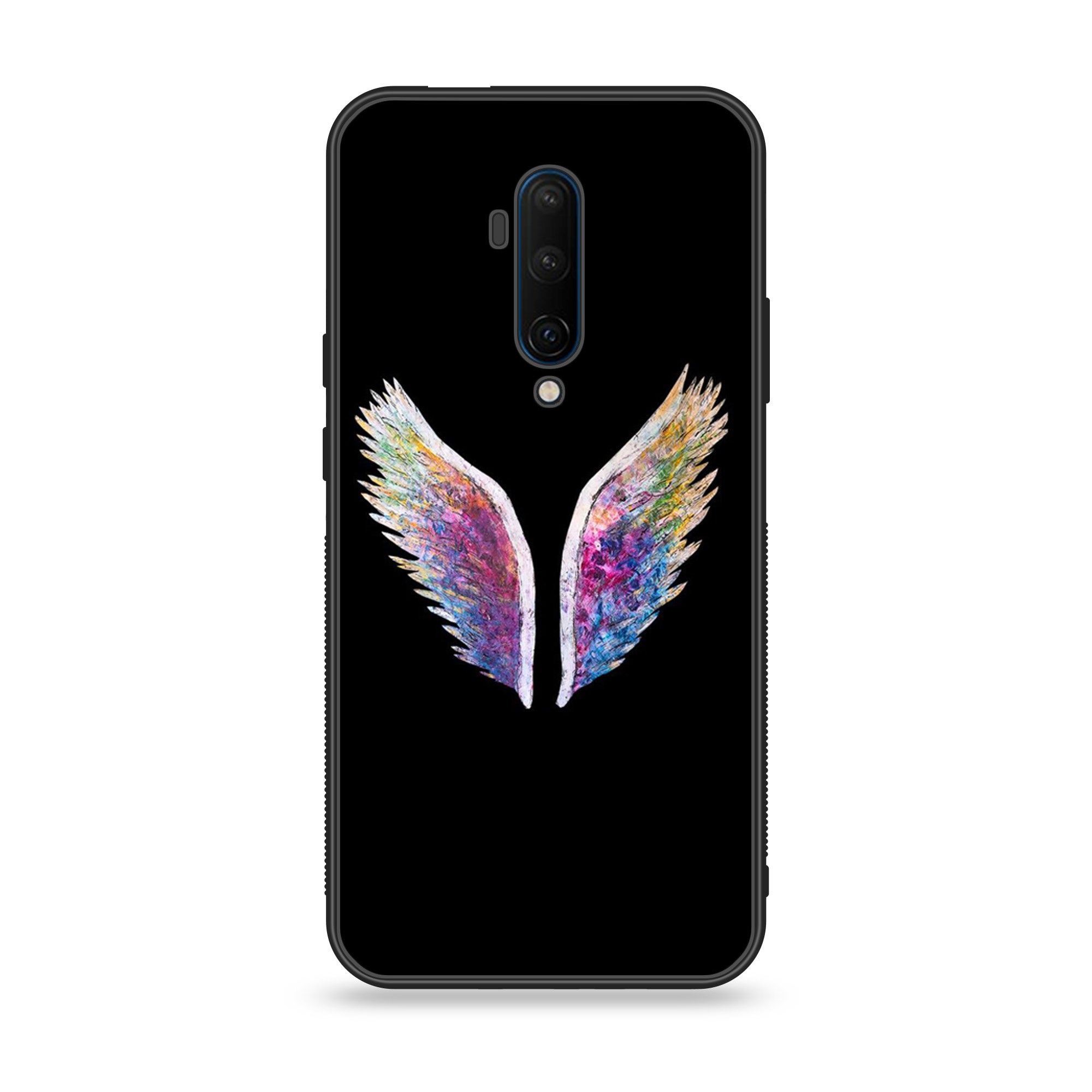 OnePlus 7T Pro - Angel Wings Series - Premium Printed Glass soft Bumper shock Proof Case