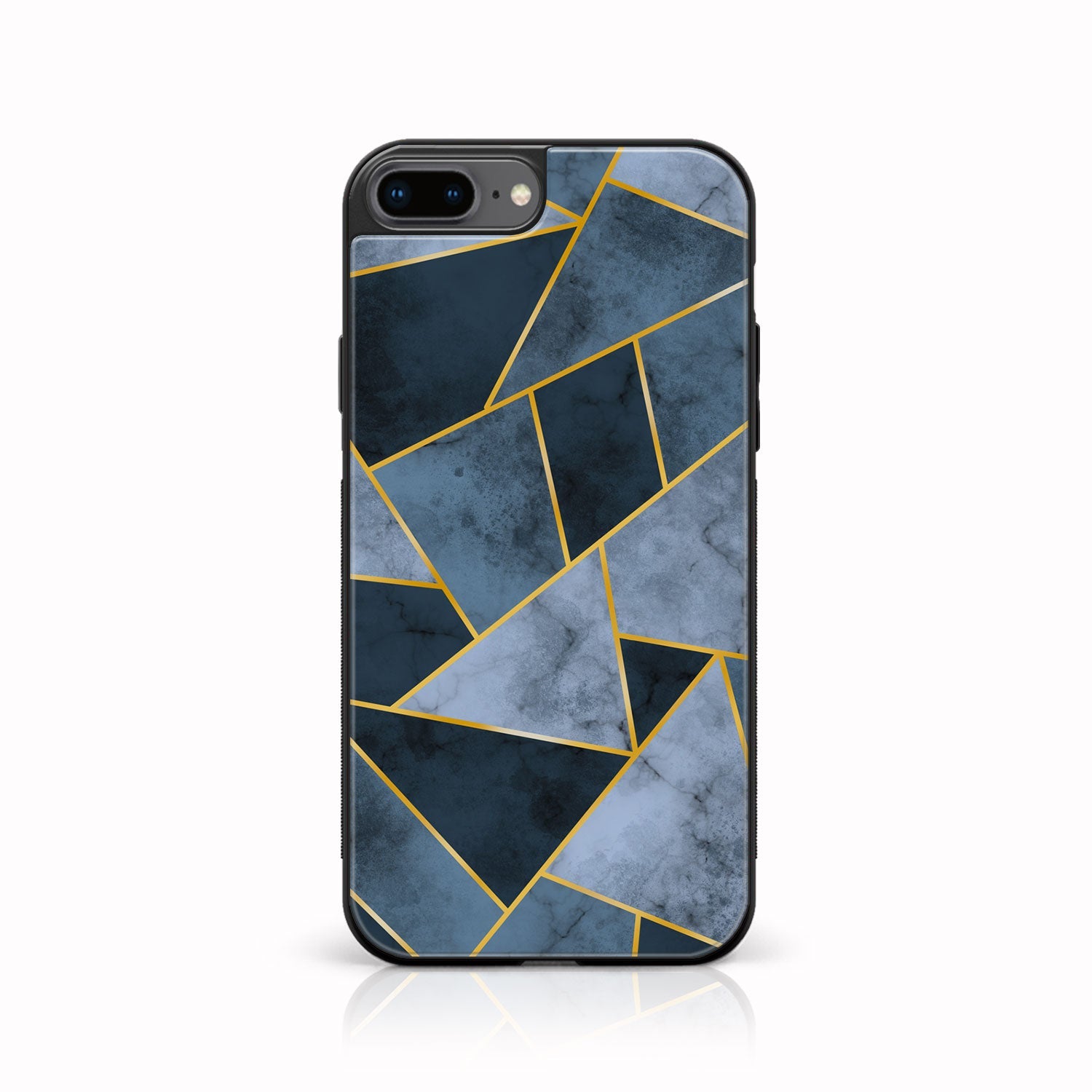 iPhone 8 Plus - Geometric Marble Series - Premium Printed Glass soft Bumper shock Proof Case