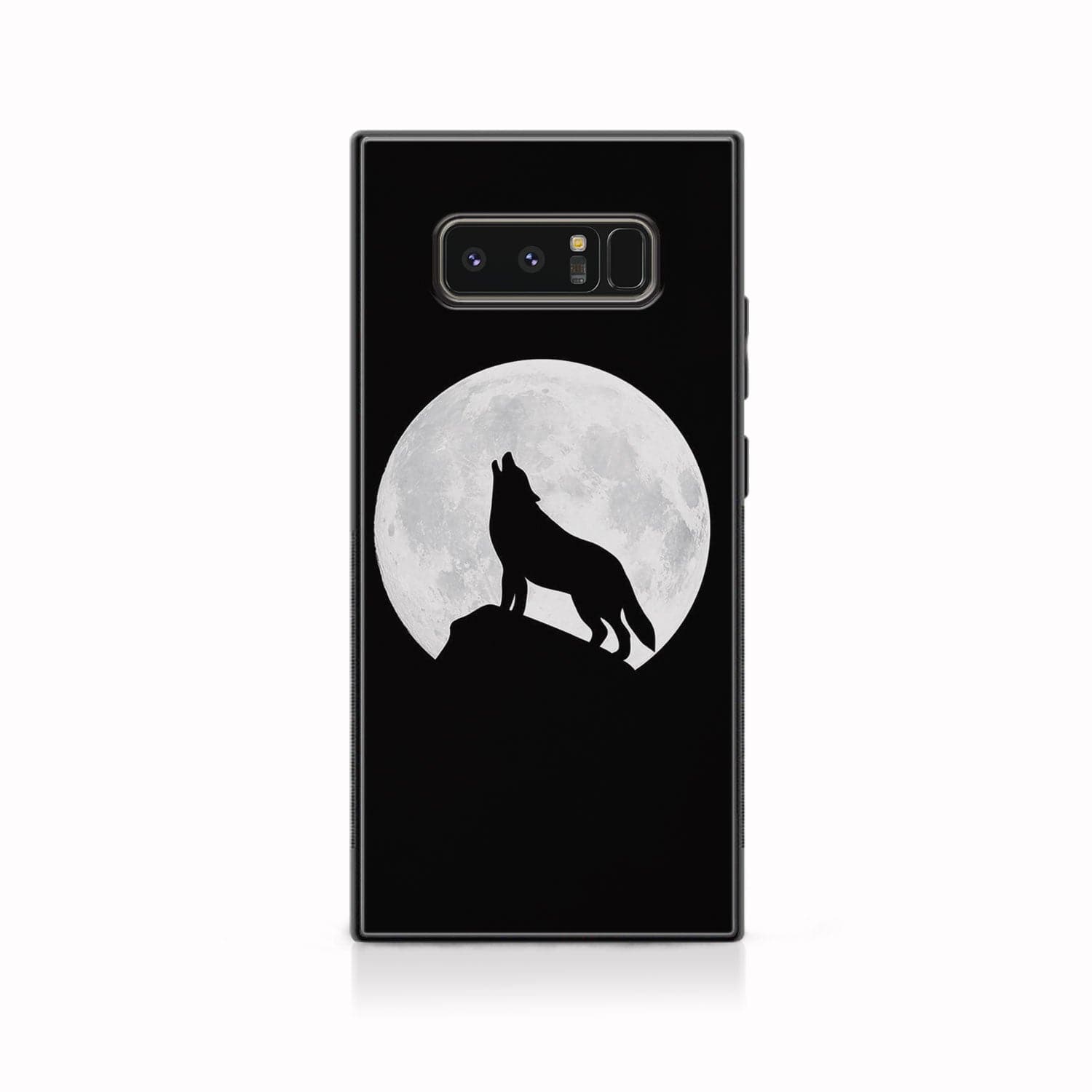 Galaxy Note 8 -Wolf Series - Premium Printed Glass soft Bumper shock Proof Case