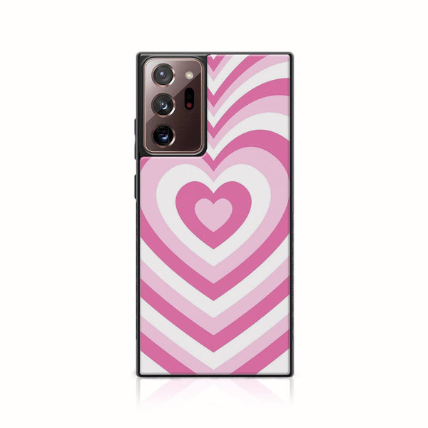 Galaxy Note 20 Ultra -Heart Beat Design 3  - Premium Printed Glass soft Bumper shock Proof Case CS-34032