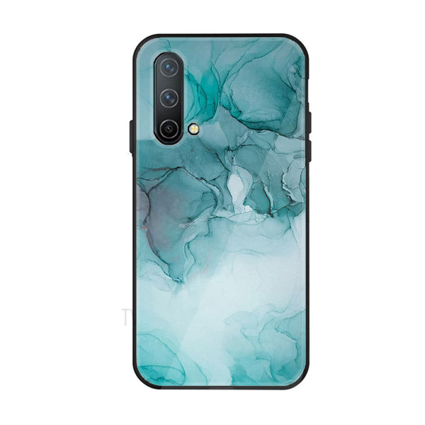 OnePlus Nord CE 5G - Blue Marble Design 3- Premium Metal Printed soft Bumper Shock Proof Case CS-26263