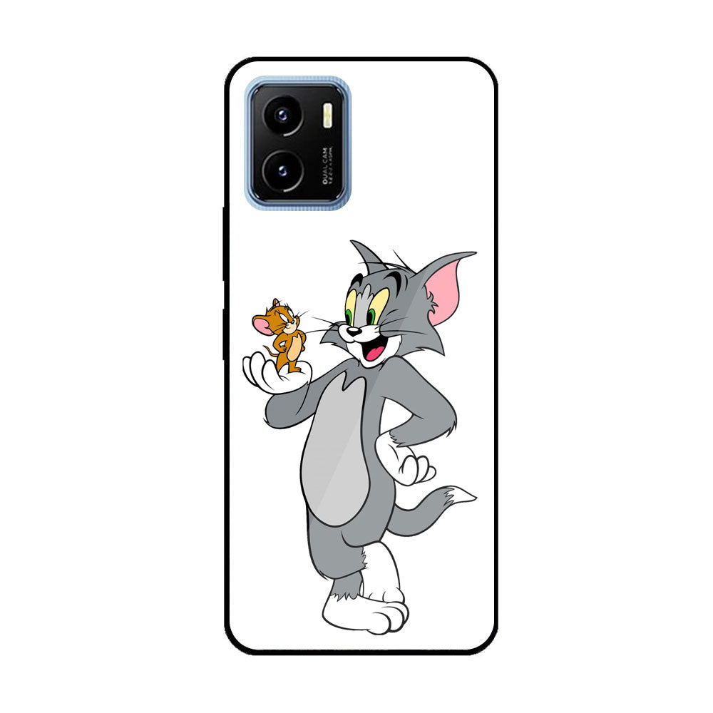 Vivo Y15a Cartoon Series Premium Printed Glass soft Bumper shock Proof Case