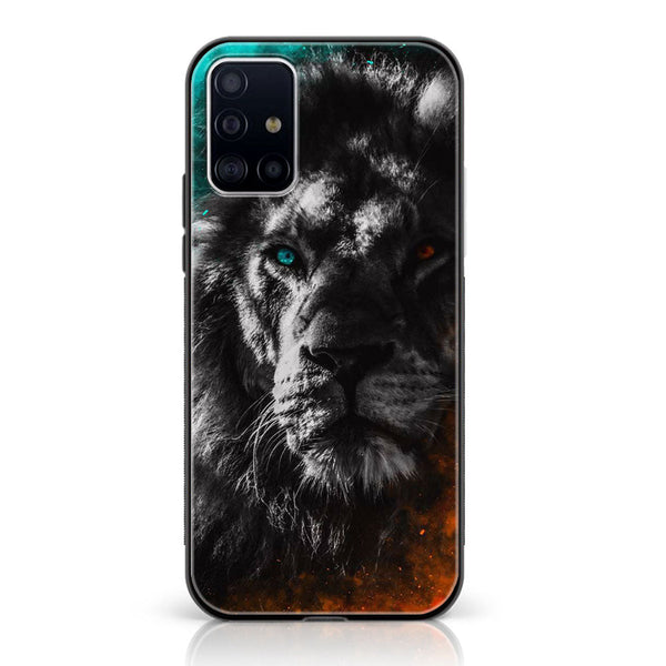 Samsung Galaxy A71  Tiger Art Design 3 Premium Printed Glass soft Bumper shock Proof Case CS-22868