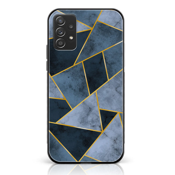 Samsung Galaxy A72 4G - Geometric Marble Design 3 - Premium Printed Glass soft Bumper shock Proof Case CS-13625