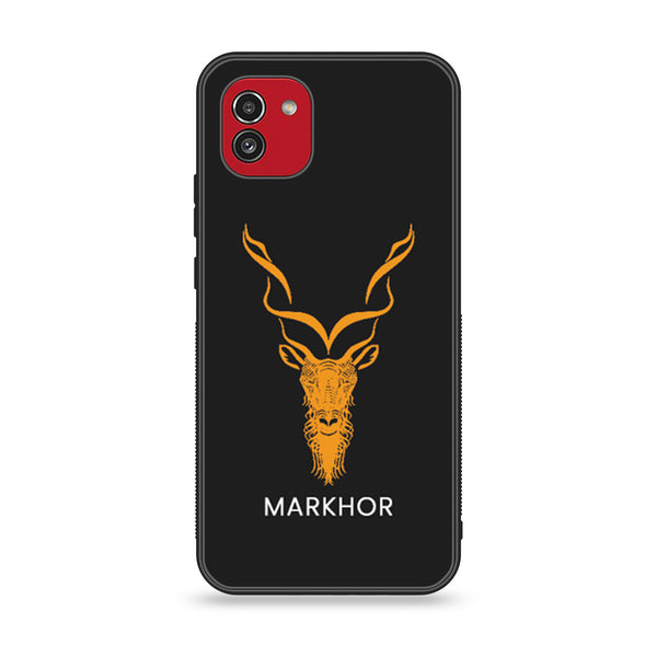 Samsung Galaxy A03 - Markhor Design 3 - Premium Printed Glass soft Bumper shock Proof Case CS-23633