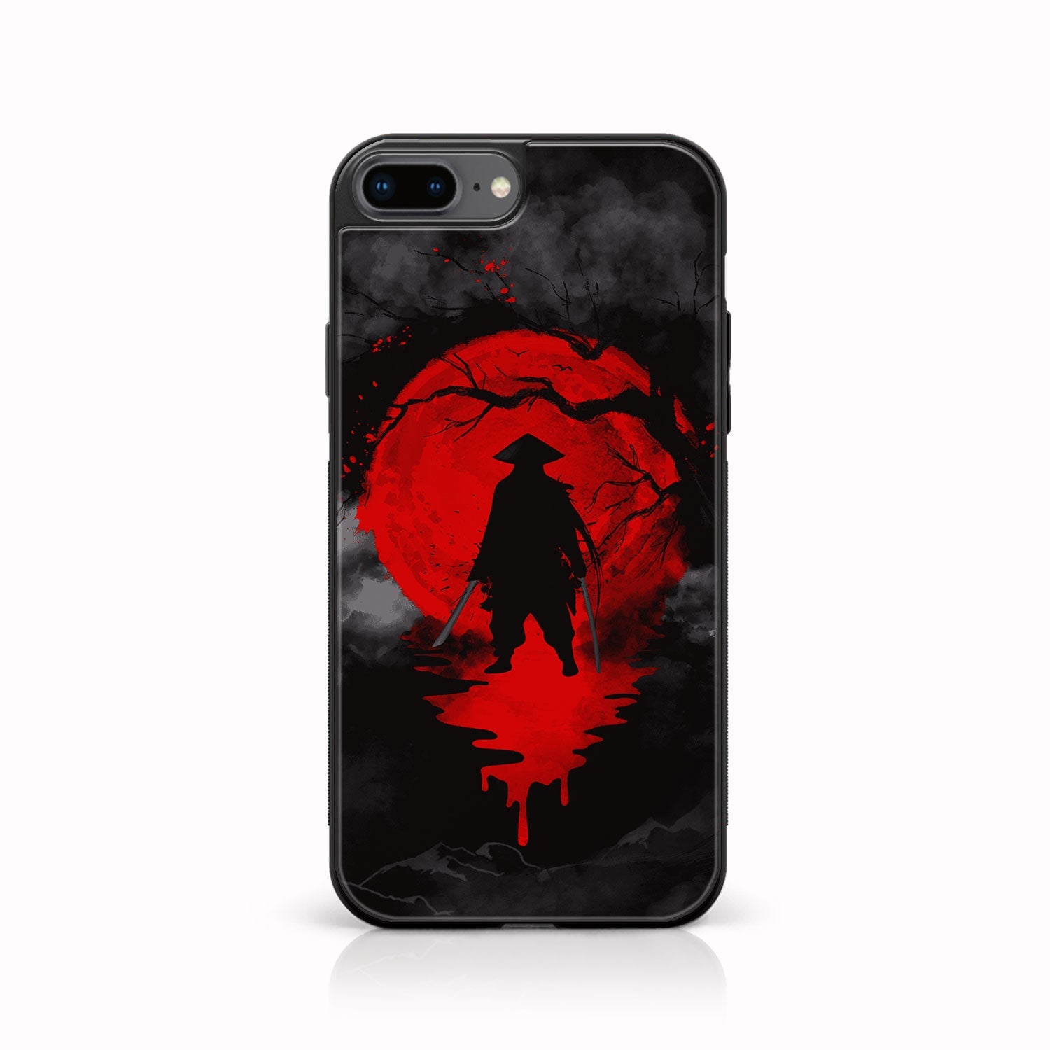 iPhone 8 Plus   - Ninja Series - Premium Printed Glass soft Bumper shock Proof Case