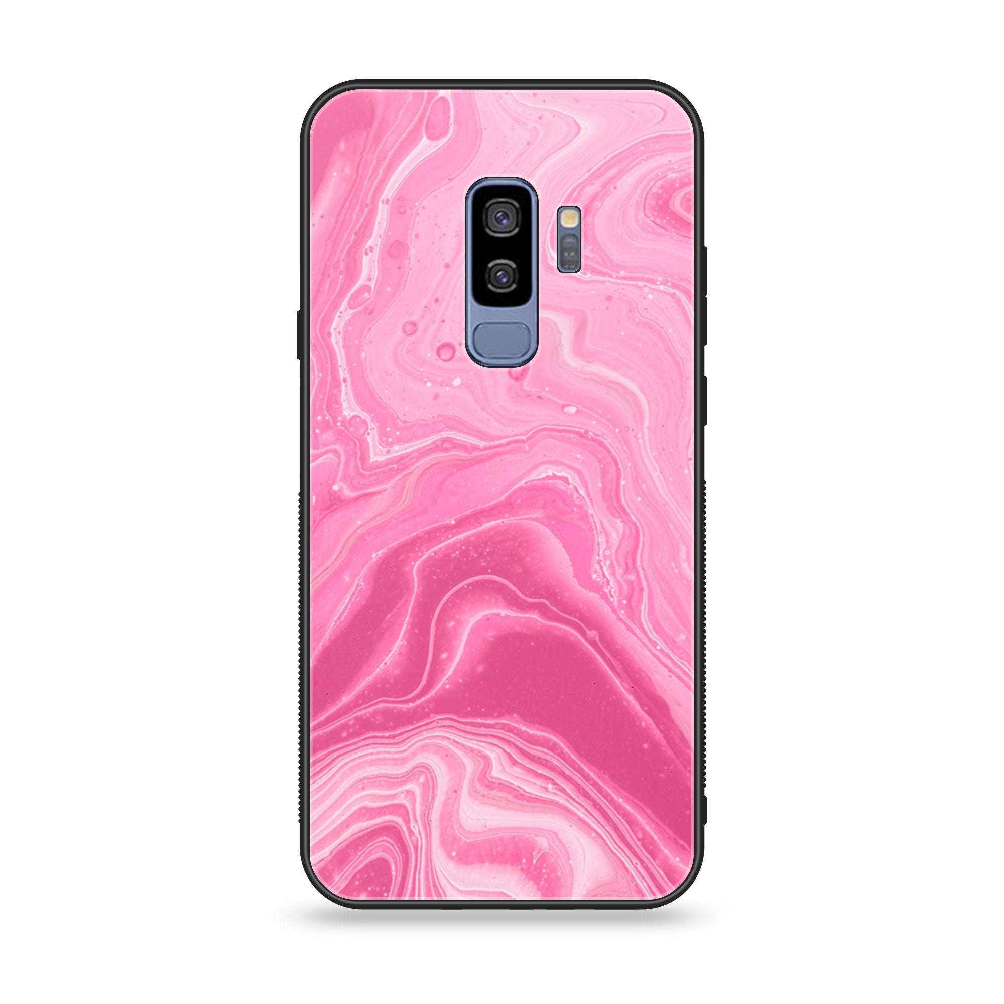 Samsung Galaxy S9 Plus - Pink Marble Series - Premium Printed Glass soft Bumper shock Proof Case