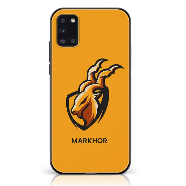 Samsung Galaxy A31 - Markhor Design 7 - Premium Printed Glass soft Bumper shock Proof Case CS-21112