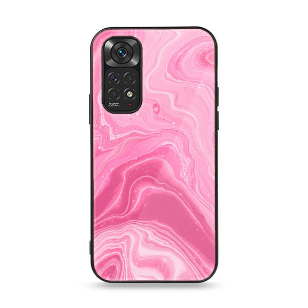 Xiaomi Redmi Note 11 Pro/Note 12 Pro Pink Marble Design 3 Premium Printed Glass soft Bumper shock Proof Case CS-9996