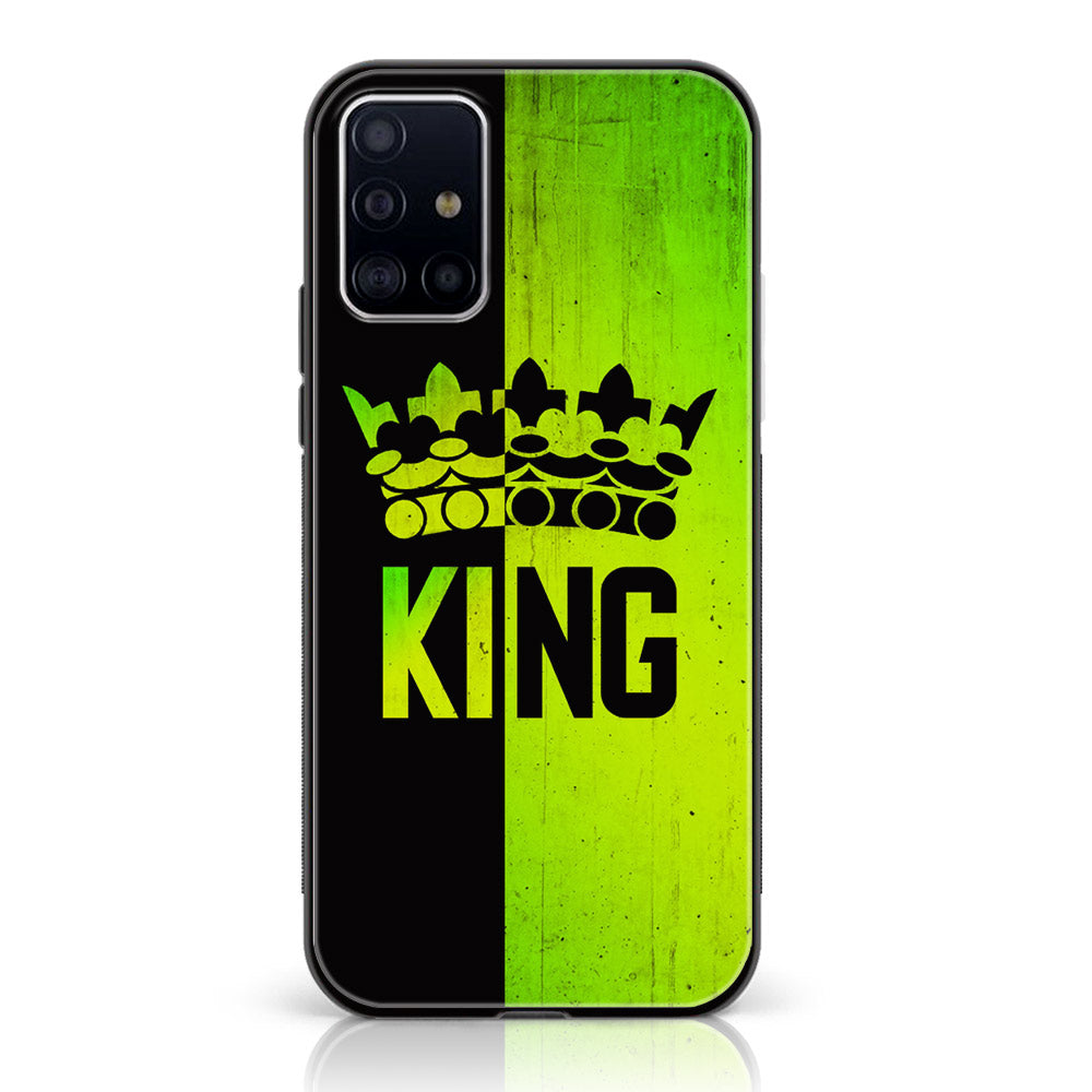 Samsung Galaxy A71 - King Series V 2.0  Series - Premium Printed Glass soft Bumper shock Proof Case