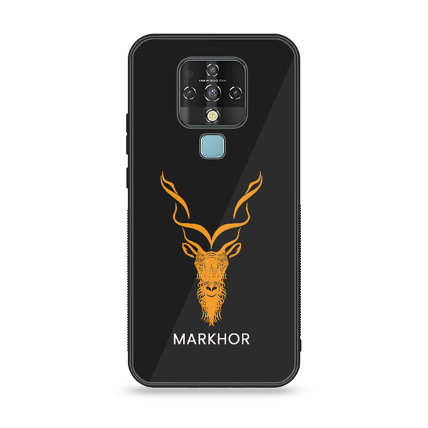 Tecno Camon 16- Markhor Series  Design 3 - Premium Printed Glass soft Bumper shock Proof Case  CS-19054