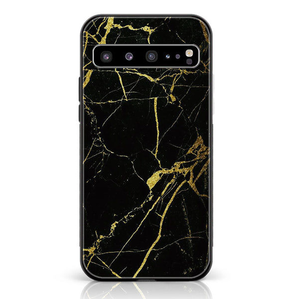 Samsung Galaxy S10 5G - Black Marble Design 3 - Premium Printed Glass soft Bumper shock Proof Case CS-21133