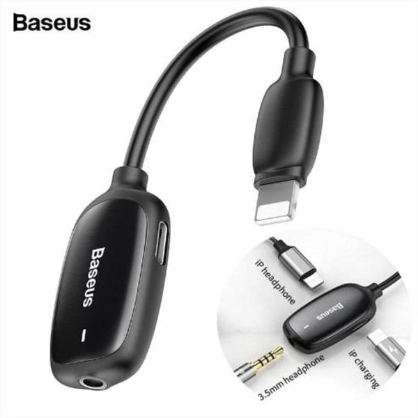 Baseus L51 Audio Adapter Lightning male to Female Lightning Charging+Female lightning Music+ 3.5mm Splitter