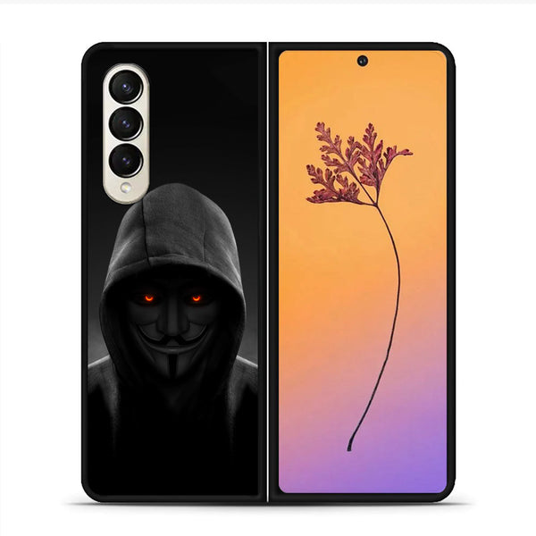 Samsung Galaxy Z Fold 4 Anonymous 2.0 Series - Premium Metal Printed soft Bumper shock Proof Case