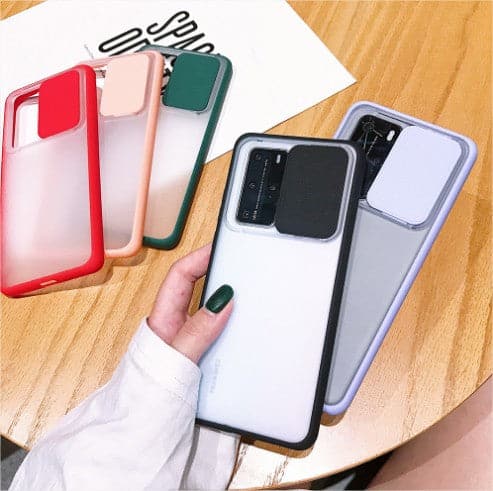 Camera Lens slide Protection Phone Case For All Redmi Models