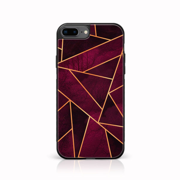 iPhone 8 Plus - Geometric Marble Series Design 4  - Premium Printed Glass soft Bumper shock Proof Case  CS-20071