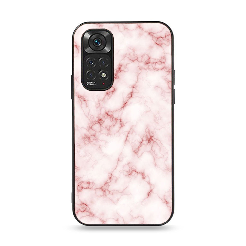 Xiaomi Redmi Note 11 Pro Pink Marble Series Premium Printed Glass soft Bumper shock Proof Case