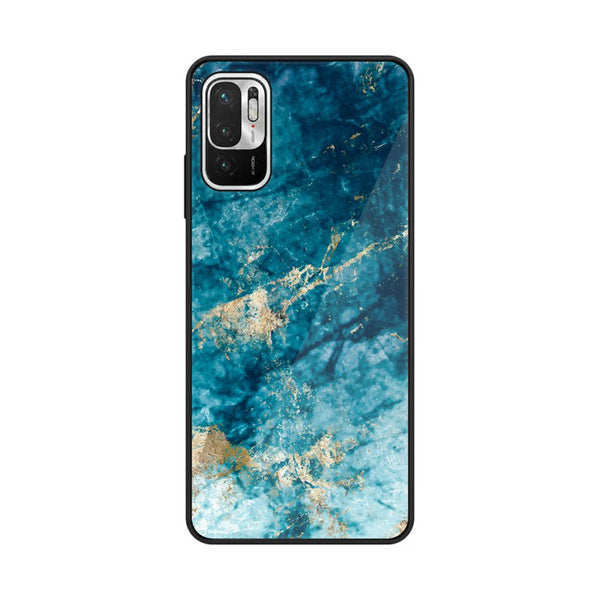 Xiaomi Redmi Note 10 pro 5G Blue Marble S4 Soft  Bumper shock Proof Glass  Case CS-990
