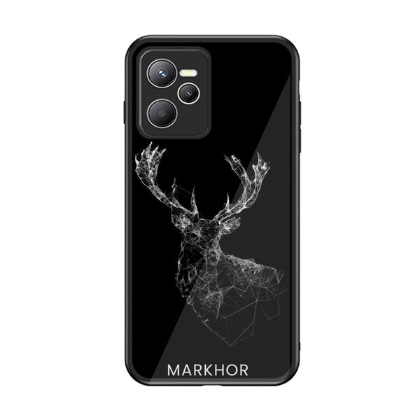 Realme C35/ 50A   - Markhor Design 4 - Premium Printed Glass soft Bumper shock Proof Case CS-14967