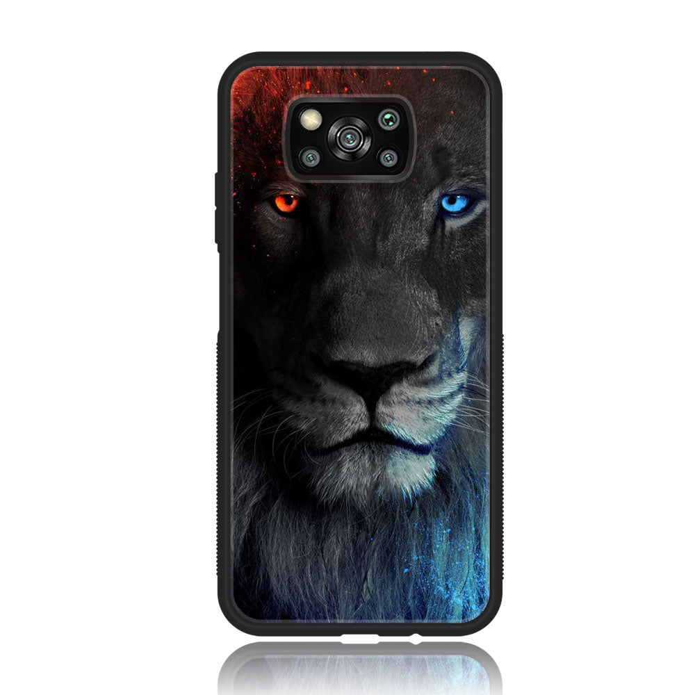 Xiaomi Poco X3 NFC  - Tiger  Series - Premium Printed Glass soft Bumper shock Proof Case