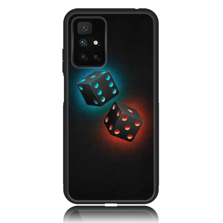 Redmi 10 - Black Art Design 4 - Premium Printed Glass soft Bumper shock Proof Case CS-39448