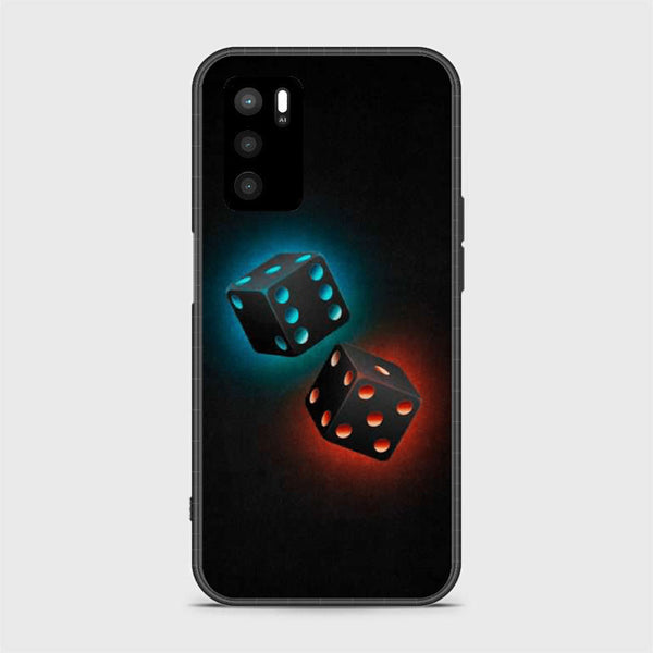 OPPO A16 - Black Art Design 4  - Premium Printed Glass soft Bumper shock Proof Case  CS-36694