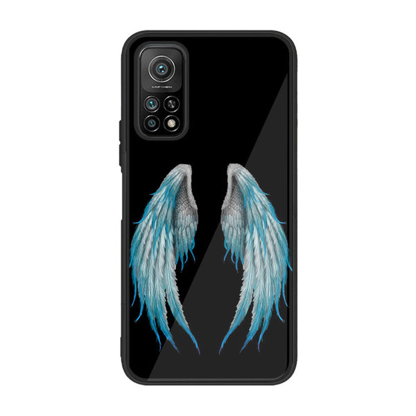 Xiaomi Mi 10T / 10T Pro Angel Wings Design 4 Premium Printed Glass soft Bumper shock Proof Case  CS-27625