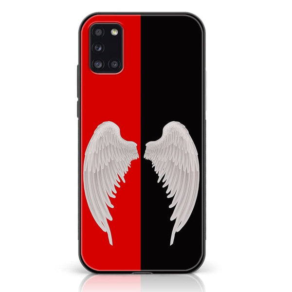 Samsung Galaxy A31 - Angel Wings 2.0 Series - Premium Printed Glass soft Bumper shock Proof Case CS-18698