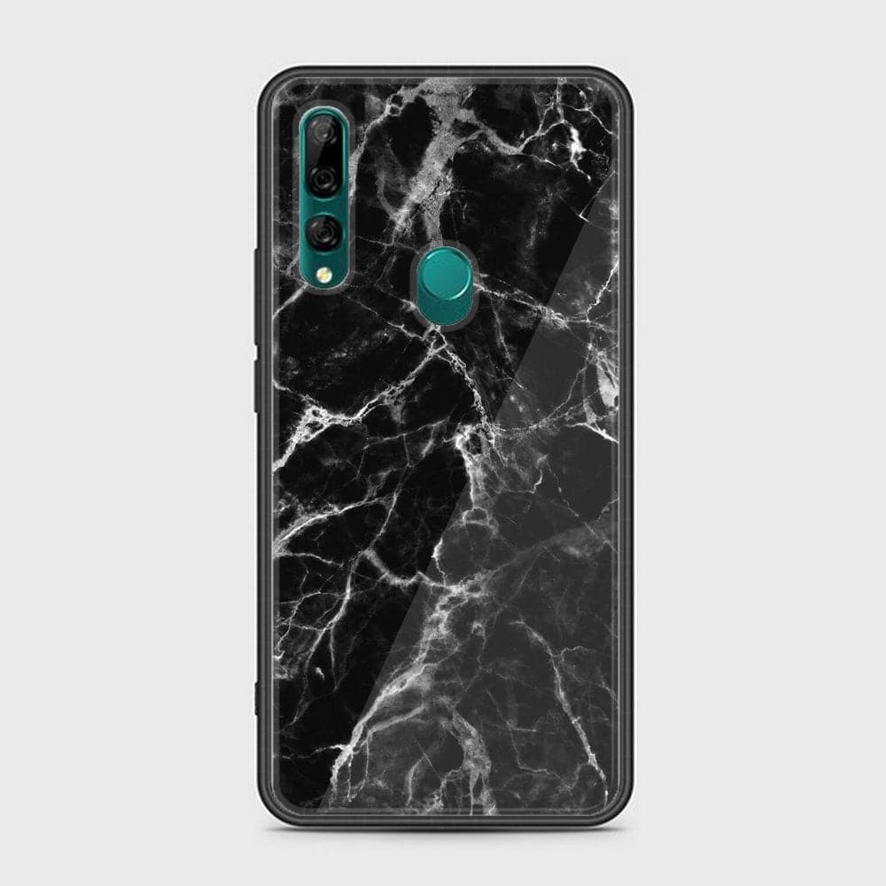 Huawei Y9 Prime (2019) - Black  Marble Series - Premium Printed Glass soft Bumper shock Proof Case