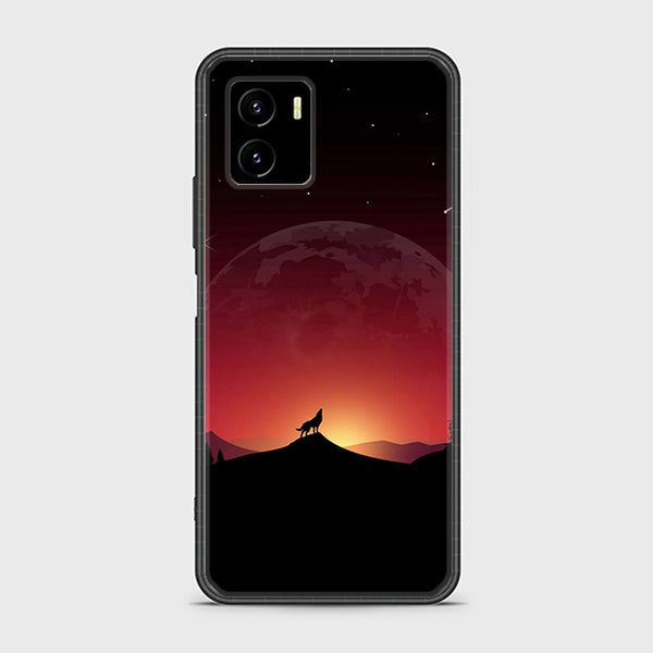 Vivo Y15s Wolf Design 4 Premium Printed Glass soft Bumper shock Proof Case CS-8348