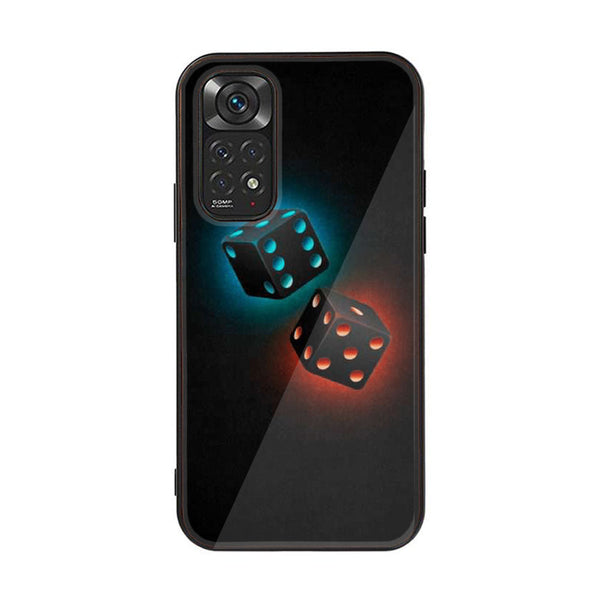 Xiaomi Redmi Note 11s  Black Art Design 4 Premium Printed Glass soft Bumper shock Proof Case CS-19617