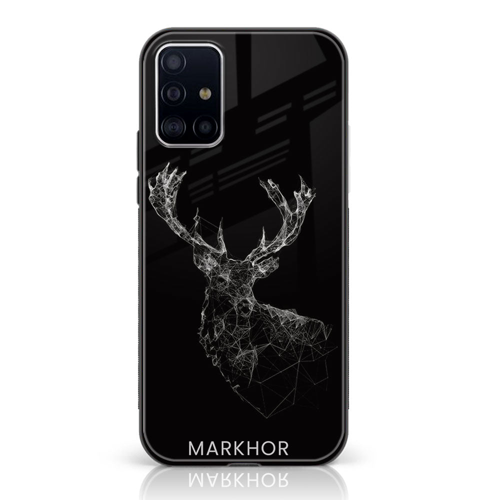 Samsung Galaxy A71 - Markhor Series - Premium Printed Glass soft Bumper shock Proof Case