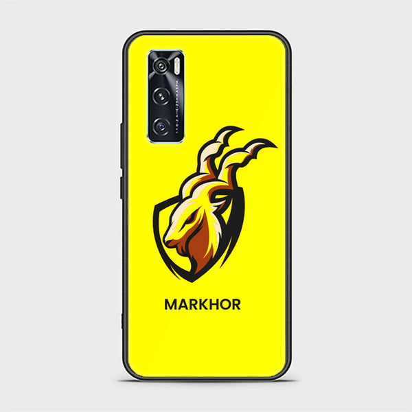 Vivo V20 SE Markhor Design 8 Premium Printed Glass soft Bumper shock Proof Case CS-17503