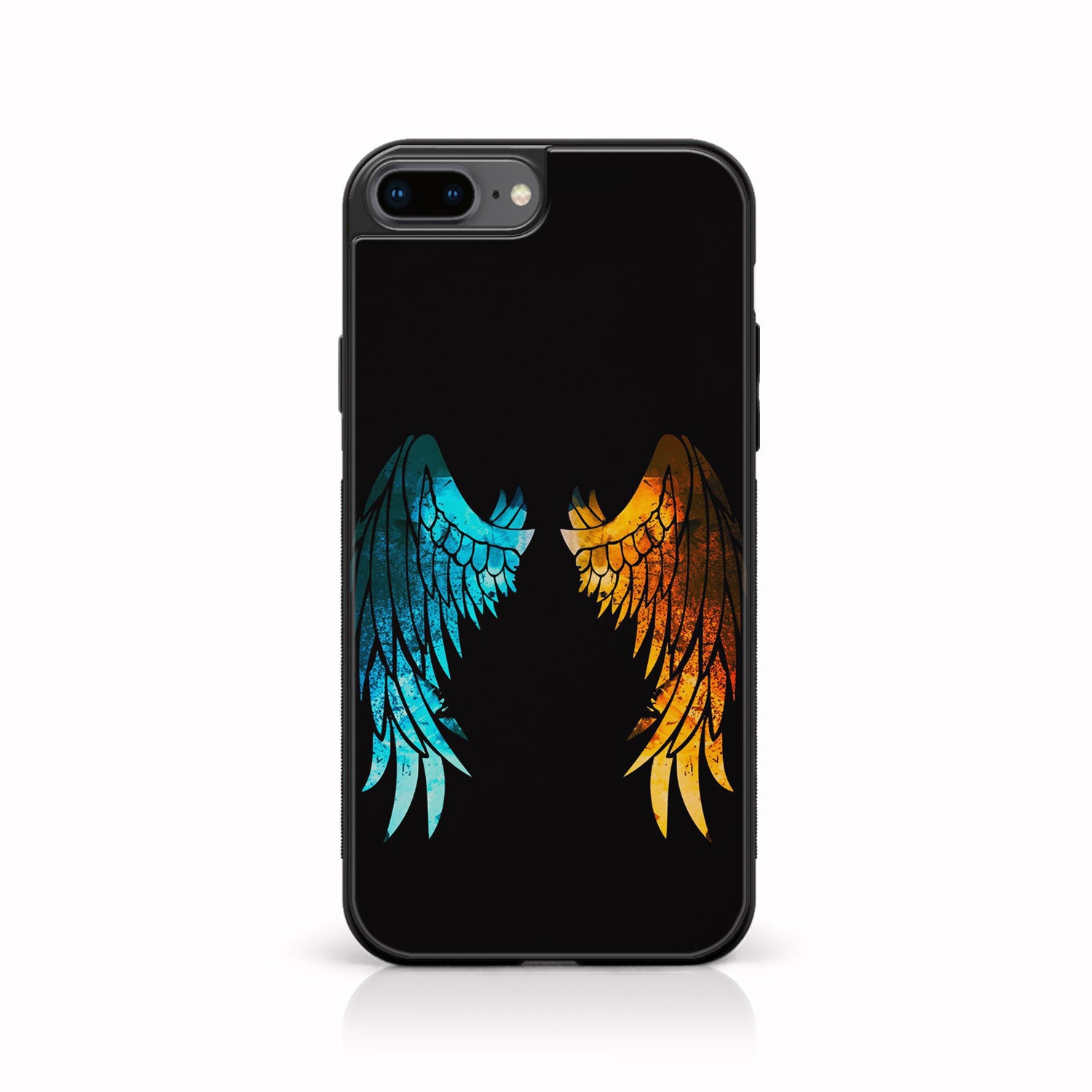 iPhone 8 Plus - Angel Wings 2.0  Series - Premium Printed Glass soft Bumper shock Proof Case