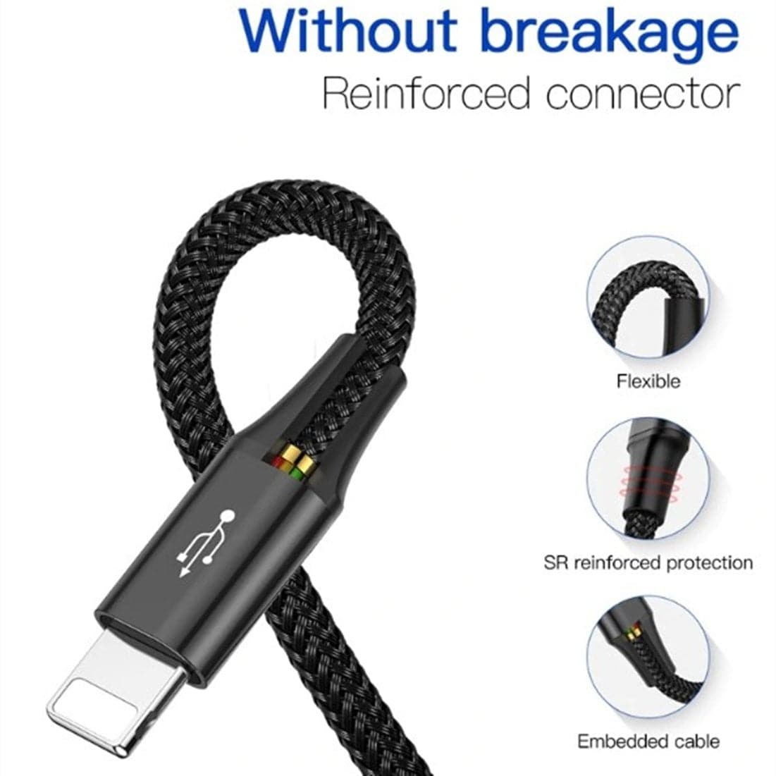 Baseus 4 in 1 Fast Charging Cable 2 Micro 1 Type-C & 1 Lightning - Phonecase.PK