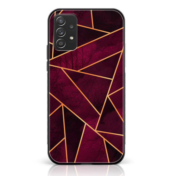 Samsung Galaxy A72 4G - Geometric Marble Design 4 - Premium Printed Glass soft Bumper shock Proof Case CS-7528 CS-7534