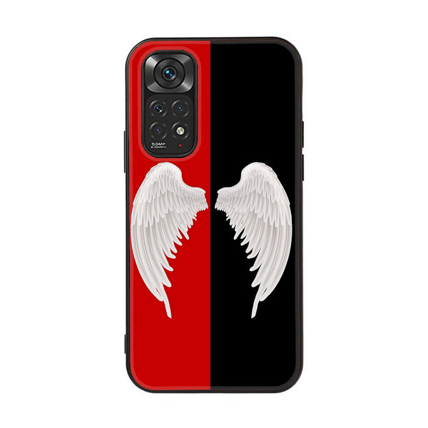Xiaomi Redmi Note 11 4G / Xiaomi Redmi Note 11s Angel Wings 2.0 Design 4 Premium Printed Glass soft Bumper shock Proof Case CS-17504
