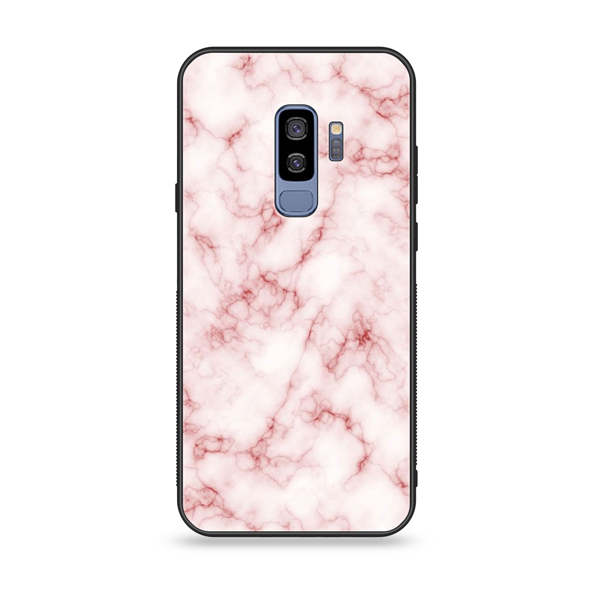 Samsung Galaxy S9 Plus - Pink Marble Series - Premium Printed Glass soft Bumper shock Proof Case