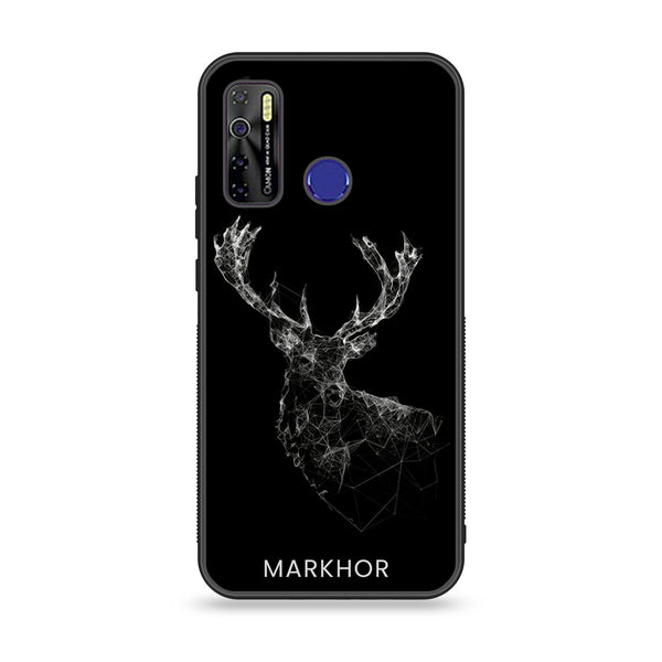 Tecno Camon 15 - Markhor Design 4- Premium Printed Glass soft Bumper shock Proof Case CS-13028
