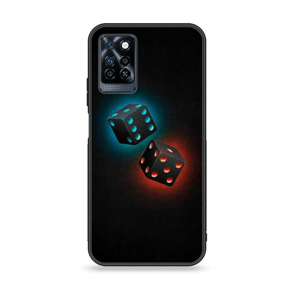 Infinix Note 10 Pro Black Art Design 10  Premium Printed Glass soft Bumper shock Proof Case CS-37817