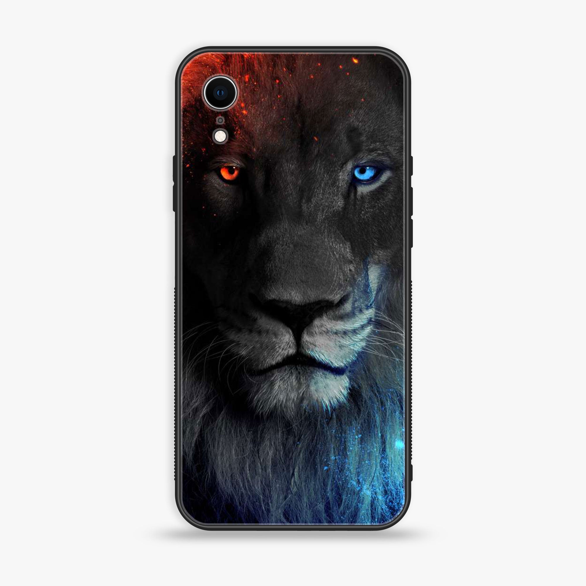 iPhone XR -Tiger Series - Premium Printed Glass soft Bumper shock Proof Case