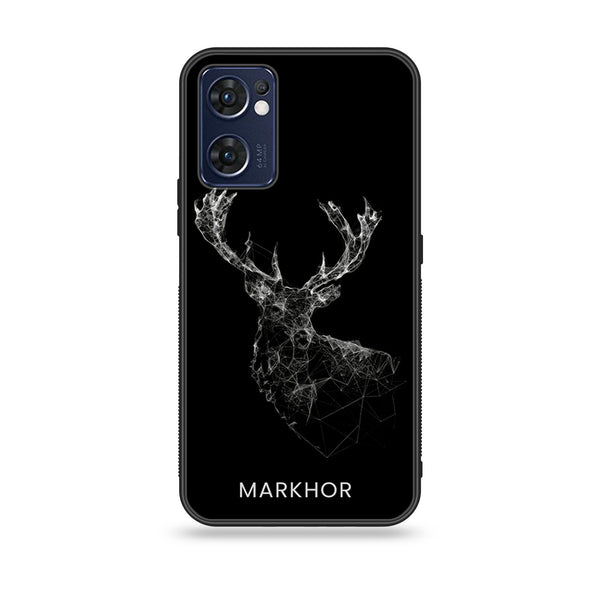 Oppo Reno 7 Markhor Series  Design 4 Premium Printed Glass soft Bumper shock Proof Case  CS-20238