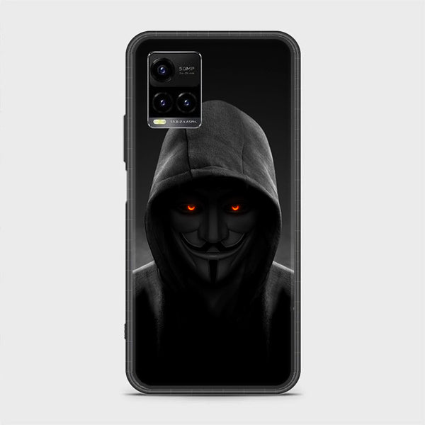 Vivo Y33s - Anonymous 2.0  Design 4 - Premium Printed Glass soft Bumper shock Proof Case CS-16663