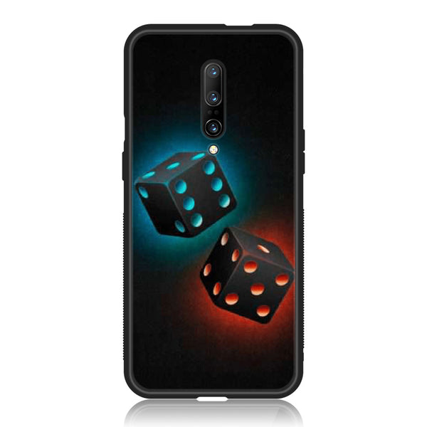 OnePlus 7 Pro - Black Art Design 4 - Premium Printed Glass soft Bumper shock Proof Case CS-14621 CS-27466