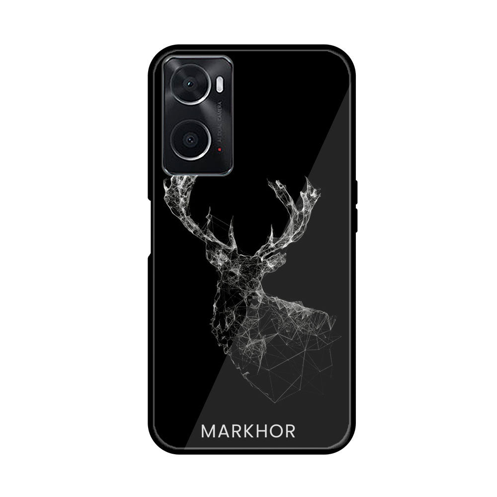 Oppo A76 Markhor Series  Premium Printed Glass soft Bumper shock Proof Case
