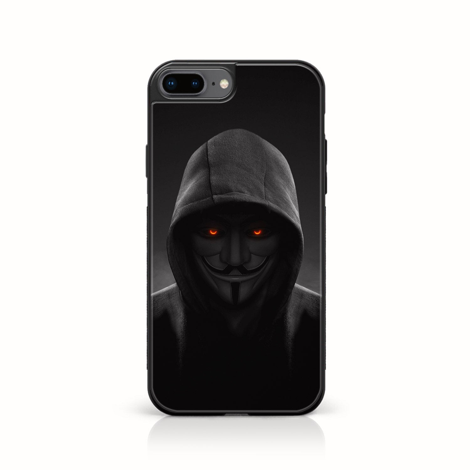 iPhone 8 Plus - Anonymous 2.0   Series - Premium Printed Glass soft Bumper shock Proof Case