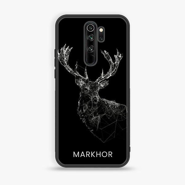 Redmi Note 8 Pro - Markhor Design 4 - Premium Printed Glass soft Bumper shock Proof Case CS-20897