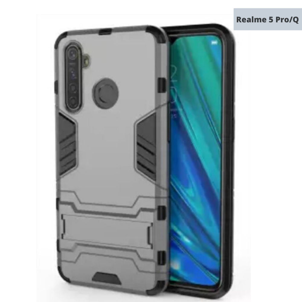 Realme iron man cover Hybrid triple protection shock proof with kickstand all Models